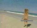 Blonde torride en shoot photos sur la plage de Miami